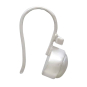 Sterling Silver Pearl and Bar Earrings Side View