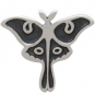 Sterling Silver Luna Moth Post Earrings 9x10mm