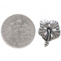 Sterling Silver Hibiscus Post Earrings 13x11mm