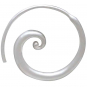 Sterling Silver Tapered Swirl Hoop Earrings 18x18mm
