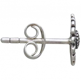 Sterling Silver Small Daisy Post 9x9mm
