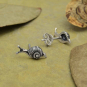 Nina Designs Sterling Silver Tiny Snail Post Earrings