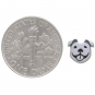 Sterling Silver Dog Face Post Earrings 7x7mm