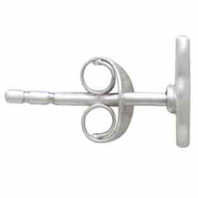 Sterling Silver Cat Face Post Earrings 7x6mm