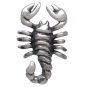 Sterling Silver Scorpion Post Earrings Front View