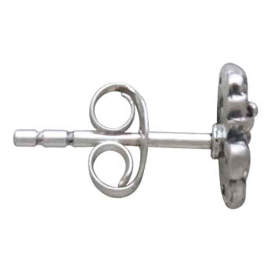 Sterling Silver Crab Post Earrings Side View