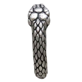 Sterling Silver Ouroboros Huggie Hoop Earrings Side View