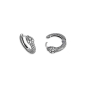 Nina Designs Sterling Silver Ouroboros Huggie Hoop Earrings 