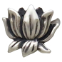 Sterling Silver Lotus Post Earrings Front View