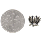 Sterling Silver Lotus Post Earrings with Dime