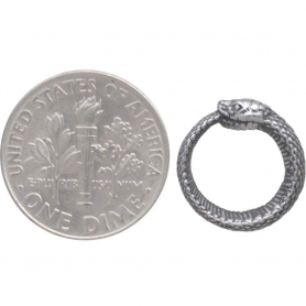  Sterling Silver Ouroboros Post Earrings 12x12mm