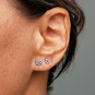 Sterling Silver Tiny Mandala Flower Post Earrings 5x5mm