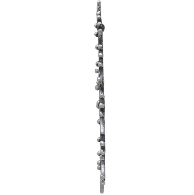 Sterling Silver Hoop Earrings with Mandala Petals 36x36mm