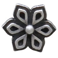 Sterling Silver Mandala Flower Post Earrings 7x7mm