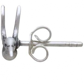 Sterling Silver 3D Hummingbird Post Earrings 9x14mm