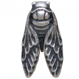 Sterling Silver Cicada Post Earrings 15x8mm