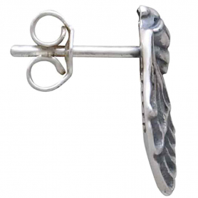 Sterling Silver Cicada Post Earrings 15x8mm