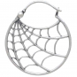 Sterling Silver Spiderweb Hoop Earrings Back View