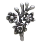 Sterling Silver Flower Bouquet Post Earrings Front View