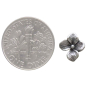 Sterling Silver Hydrangea Post Earrings with Dime