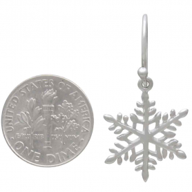 Sterling Silver Snowflake Dangle Earrings