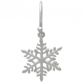Sterling Silver Snowflake Dangle Earrings