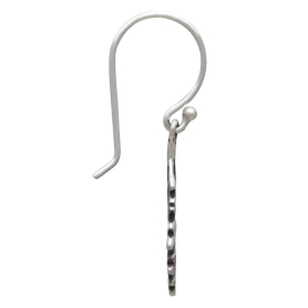 Sterling Silver Oak Leaf Dangle Earrings Side View