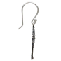Sterling Silver Dimensional Pine Tree Dangle Earrings Side View