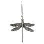 Sterling Silver Dragonfly Dangle Earrings 35x20mm Front View