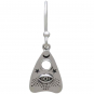 Sterling Silver Ouija Planchette Dangle Earrings 30x11mm