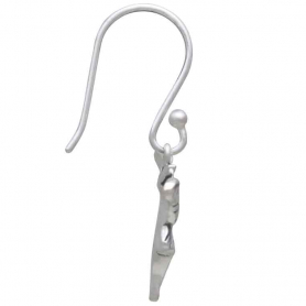 Sterling Silver Luna Moth Dangle Earrings 30x15mm