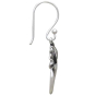 Sterling Silver Ginkgo Leaves Dangle Earrings Side View