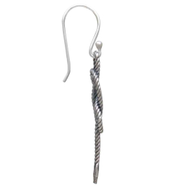 Sterling Silver Figure 8 Knot Dangle Earrings Side View