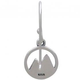 Sterling Silver Snow Capped Mountain Dangle Earring 24x10mm