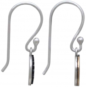 Mixed Metal Sun and Moon Dangle Earrings 22x8mm