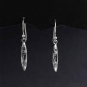 Sterling Silver Kayak Dangle Earrings 31x4mm