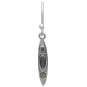 Sterling Silver Kayak Dangle Earrings 31x4mm front view