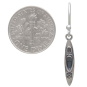 Sterling Silver Kayak Dangle Earrings 31x4mm dime view