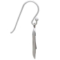 Sterling Silver Kayak Dangle Earrings 31x4mm side view