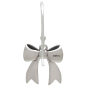 Sterling Silver Bow Dangle Earrings Back View