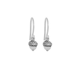 Sterling Silver Acorn Dangle Earrings 21x6mm