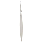 Sterling Silver Long Pod Dangle Earrings Back View