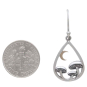 Mushroom and Moon Dangle Earrings in Teardrop with Dime