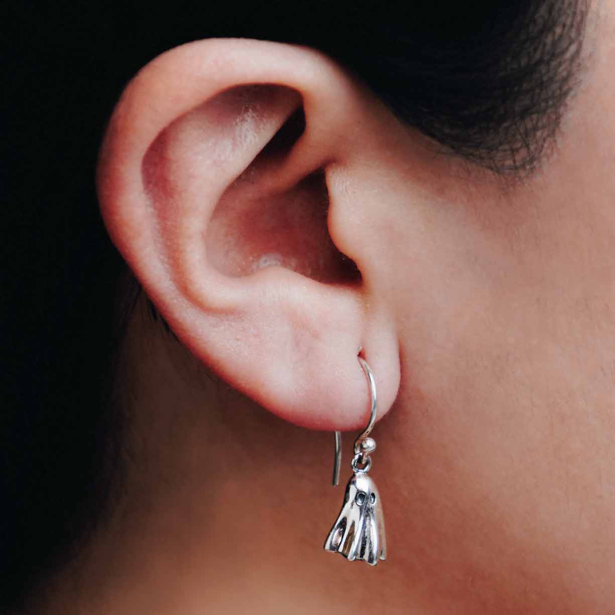 Sterling Silver Ghost Dangle Earrings