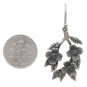 Sterling Silver Dogwood Flowers Dangle Earrings with Dime