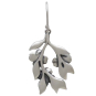 Sterling Silver Dogwood Flowers Dangle Earrings Back View