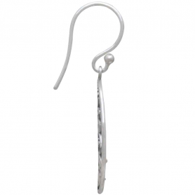 Sterling Silver Mandala Moon Dangle Earrings Side View