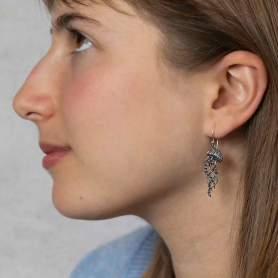 Jellyfish Dangle Earrings on model