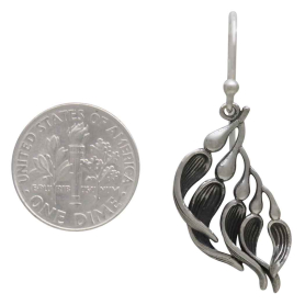 Sterling Silver Kelp Dangle Earrings with Dime