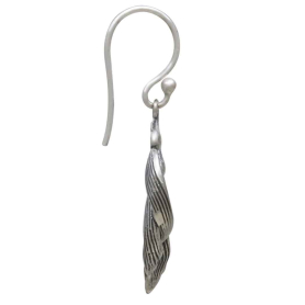Sterling Silver Kelp Dangle Earrings Side View